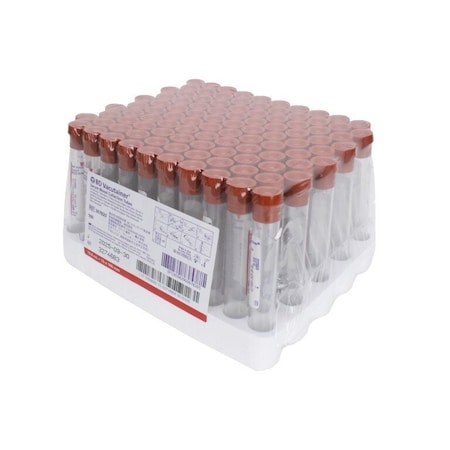Bd Vacutainer Plus Venous BC Tube Clot Activator Additive 10mL Conventional Closure Plastic Tube, 100PK 21292370