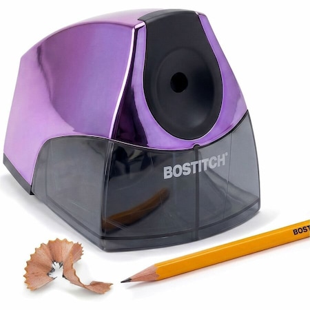 Bostitch Personal Electric Pencil Sharpener, 4in Width x 8.3in Depth, Purple EPS4-PURPLE-M