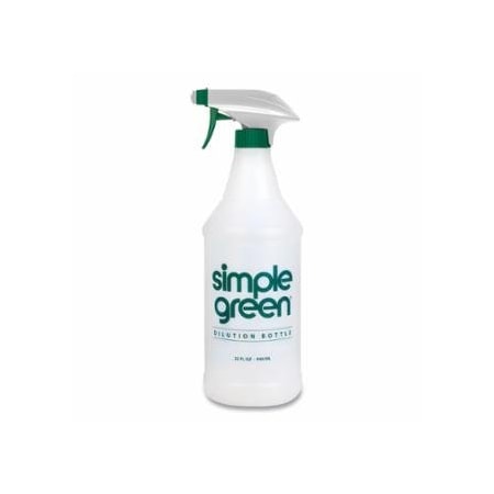 Simple Green Dilution Spray Bottle, 32 oz, Clear Plastic, Trigger Sprayer, with Quick Mix Guide, 8PK 676-9910000813231