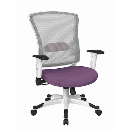 Space Seating Pulsar White Frame Managers Chair, Purple 317W-W1C1F2W-512
