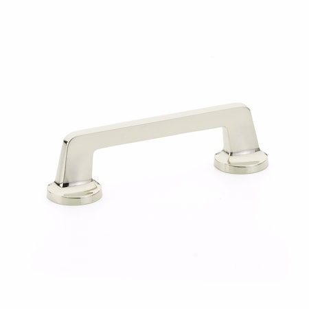 Schaub 4in Center to Center Northport Flat Cabinet Pull Polished Nickel Finish 201-PN