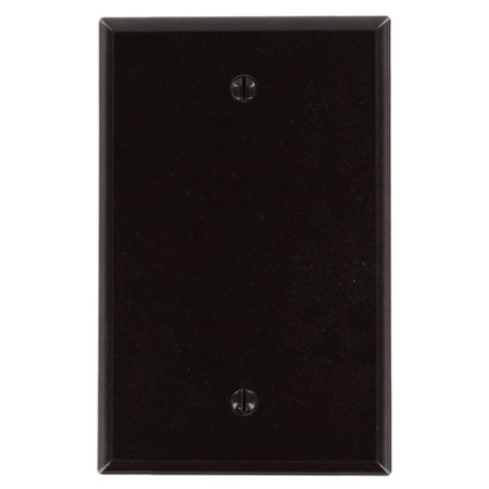 Leviton Blank Wallplate, Midway Size, Gang 1, Brown 80514