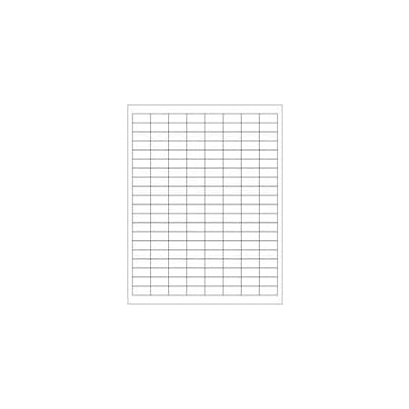 Bubblefast 1 x 1/2'' White Rectangle Laser Labels-160 Labels per Sheet BFLL170