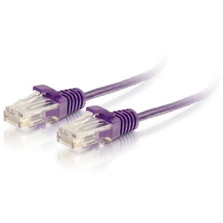 C2G 10FT/3M CAT6 CABLE UTP SLIM 28AWG PURPLE 1184