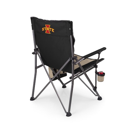 Picnic Time Family Of Brands NCAA Iowa State Cyclones Big Bear XXL Camping Chair with Cooler - Heavy Duty Beach Chair 808-00-175-234-0