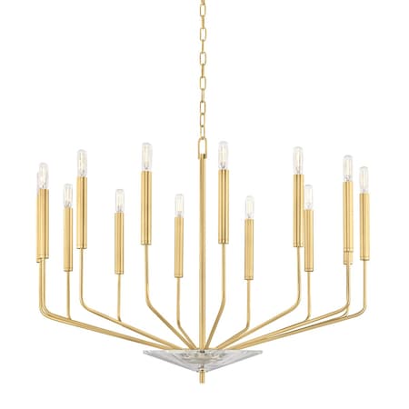 Hudson Valley Lighting Gideon 14 Light Chandelier 33.25 In. Aged Brass 2614-AGB