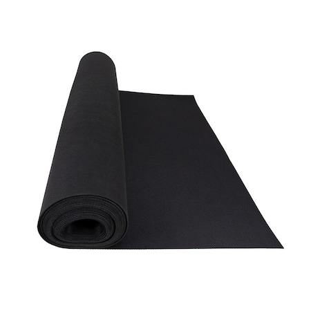 Mytee Products 20 ftx27 in Black Neoprene Floor Runner w/ Non Skid Bottom & Slip-Proof Surface NFR-BLK