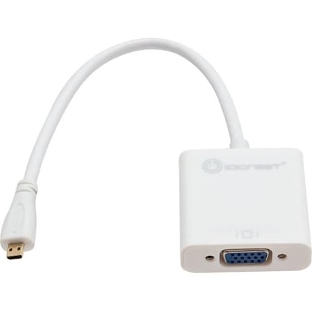 Syba Micro HDMI to VGA Cable Adapter, White SY-ADA31045