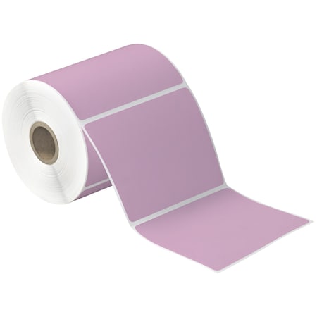 Tape Logic 4 x 4in Pink Desktop Direct Thermal Label, 12PK THD401