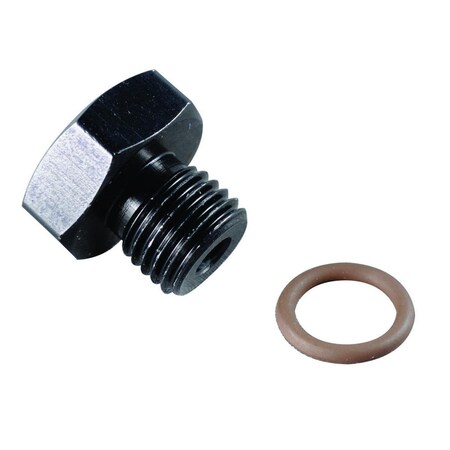 Geared2Golf 481408-BL 0.75 x -8 AN 16 Port Plug, Black GE3652787