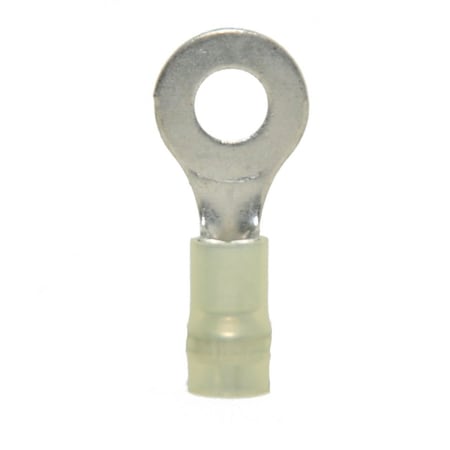 Hillsdale Terminal Ring Terminal, 1/4 in Stud Size, 10 AWG, 600 V, Nylon Insulated, 500 PK 30240
