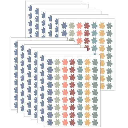 Teacher Created Resources Wonderfully Wild Flowers Mini Stickers, 378-Piece Set, 12PK 9195