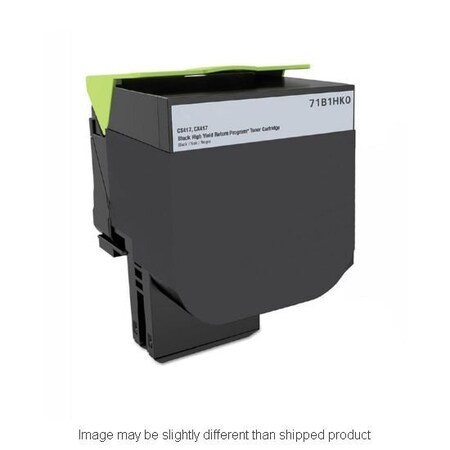 Lexmark Replacement 71B0H10 HI YLD BLACK TONER 71B0H10 71B0HK0
