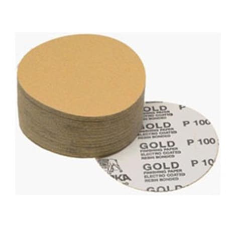 Mirka Abrasives 23-379-400 Gold 6 in. PSA Autobox Discs, 100 - box, 400-grit MRK-23-379-400