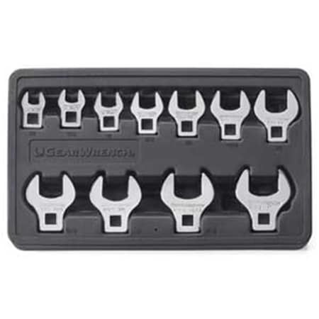 Gearwrench KD Hand Tools 81908 11 Piece SAE Crowfoot Wrench Set, 11PK KD81908