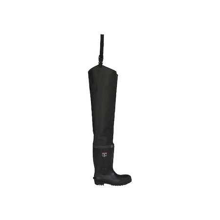 Tingley Plain Toe Hip Boot, PR, Polyester Upper, PVC Outsole, Plain Toe, 35 in Boot Height, Size 4 D 31171.04