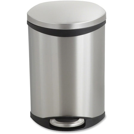 Safco Step-On Medical Receptacle, 3 gal, Stainless Steel 9901SS