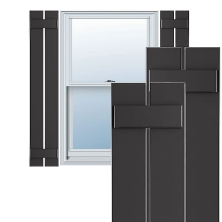 Ekena Millwork True Fit PVC, Two Board Spaced Board-n-Batten Shutters, Shadow Mountain, 11 1/4W x 79H, PR TFP101SBF11X079SM