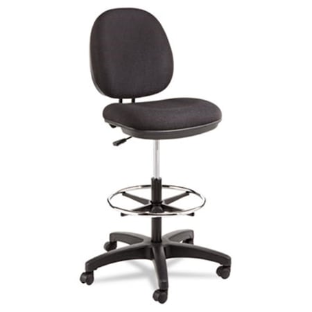 Alera Technologies Interval Series Swivel Task Stool- 100 Percent Acrylic With Tone-On-Tone Pattern- Black IN4611
