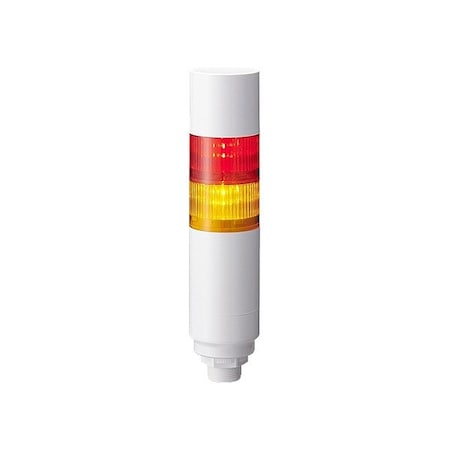 Patlite Signal Tower, 9 1/2 in H, 2 3/8 in dia. LR6-202W5BW-RY