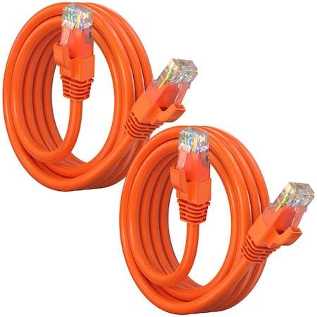 Maximm Cat6 Ethernet Cable 5ft 10Gbps 550MHz UTP, 2PK, Orange, 2PK CAT6CCA-5OR-2PK