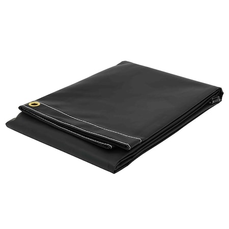 Mytee Products 8ft x 10ft Black 18oz Vinyl Utility Tarp Waterproof, Multipurpose, Cars, Boats VT18-8x10-BLK