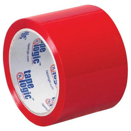 Tape Logic Packing Tape, 2.2 mil Thick, 3 in W x 55 yd L, Red, 24 PK T90522R