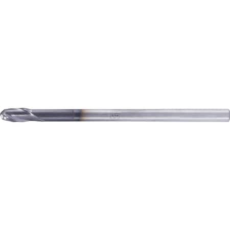 Pferd PFERD Ball Nose End Mill, 2 flutes, 1/8'' Dia, 1/4'' APMX, 2'' OAL, cylindrical shank 23003000