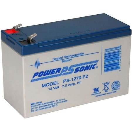 Power-Sonic 12V 7Ah F2 AGM Rechargeable Battery PS-1270 F2