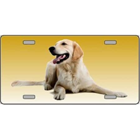 Powerhouse Golden Retriever Dog Pet Novelty License Plates- Full Color Photography License Plates PO507408