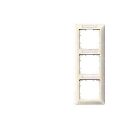 Siemens DELTA line, electrical white frame 3-fold, 222x 80 mm vertical, with Labeling 5TG2583-2