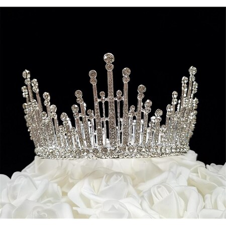 Tian Sweet 11 oz Large Silver Crown Cake Topper 34025-SV