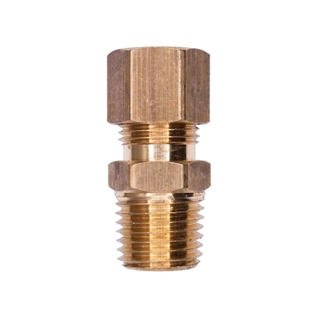 Auveco Brass Male Compression To Pipe Adapter 5/16in Tube 1/8in Pipe, 5PK 123