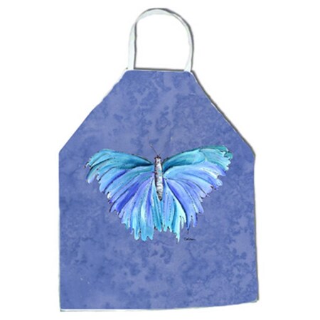 Carolines Treasures 27 H x 31 W in. Butterfly on Slate Blue Apron 8855APRON