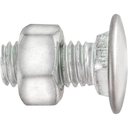 Auveco Bumper Bolt 7/16in-14 x 1in Stainless Steel Cap Pan Head with Hex Lock Nut, 25PK 8625