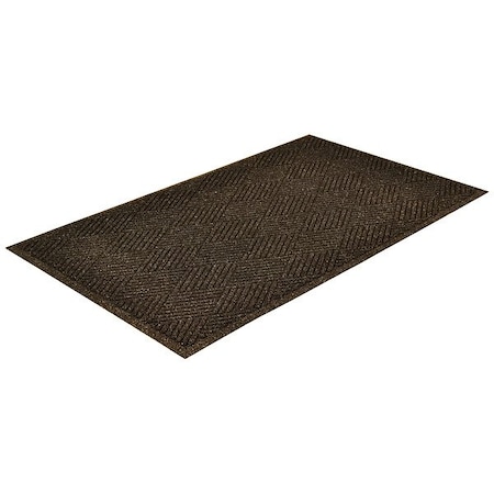 Condor Entrance Mat, Polypropylene, 3/8 in Thick, Charcoal, 3 ft W x 4 ft L 26G847