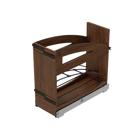 Craftsman Collection Base Pullout Foil/Tray Wood/Black 8-15/16 in W Soft-Close Craftsman 447CC-BCSC-WN-8MB