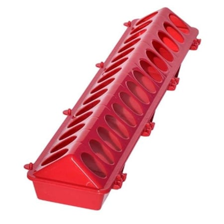 Tuff Stuff Prods PLASTIC POULTRY GROUND FEEDER RED PGF14-RD