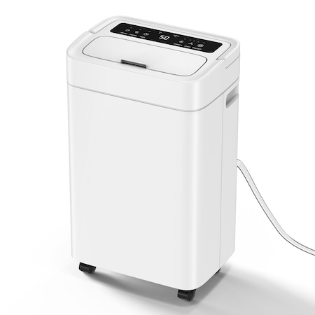 Edendirect 40 pt. 2,500 sq. ft. Dehumidifier in White with Drain Hose, Bucket, Auto Defrost, 24Hr Timer,  ZR-AP18-2418EE