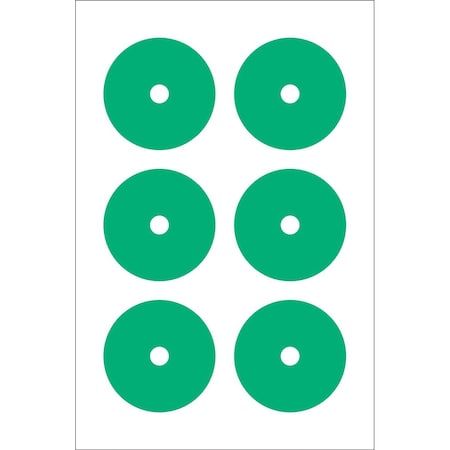 Accuform GAUGE MARKING DECALS 3 in  COLOR GREEN GML104GN