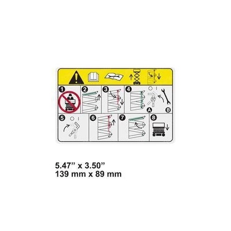 Skyjack REPLACEMENT DECAL, MAINTENANCE BAR PROCE 172678