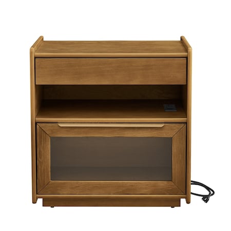 Homeroots 24" Brown Wood Accent Cabinet 691677