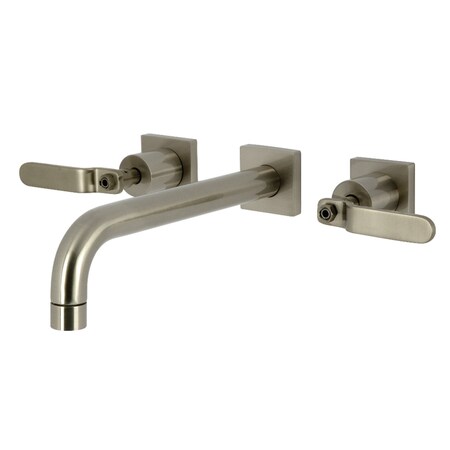 Kingston Brass Two-Handle Wall Mount Tub Faucet, Brushed Nickel KS6028KL