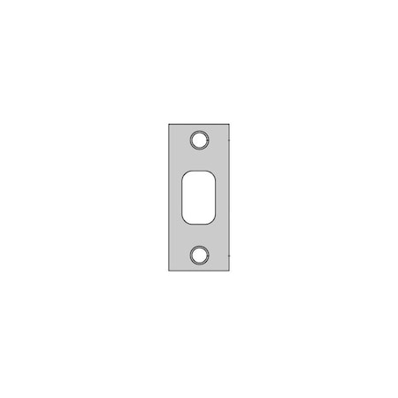 Kwikset 1-1/8 in x 2-3/4 in Square Corner Deadbolt Strike Bright Brass Finish 85278-3