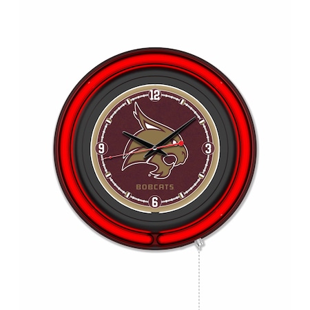 Holland Bar Stool Texas State University 15 Double Neon Wall Clock Clk15BK