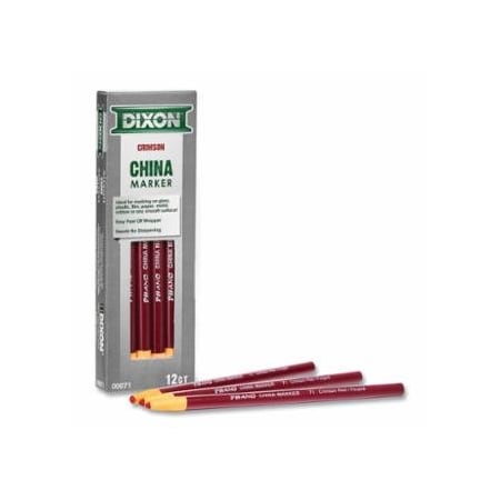 Dixon Ticonderoga 79 RED PHANO CHINA MARKER 002 CTN432, 12PK 464-00079-002