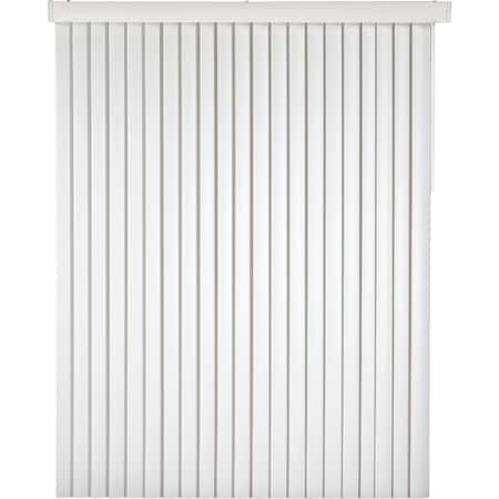 Home Impressions 78'' x 84'' x 3.5'' White Vinyl Light Filtering Vertical Cordless Blind 603524