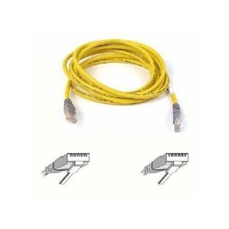 Belkin Cat. 5E UTP Patch Cable - RJ-45 Male - RJ-45 Male - 10ft - Yellow A3X126-10-YLW