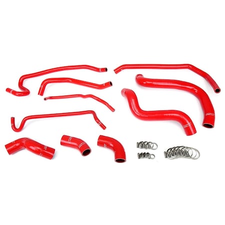 Hps Performance High Temp Reinforced Silicone Radiator and Heater Coolant Hose Kit, Red,  57-1429-RED