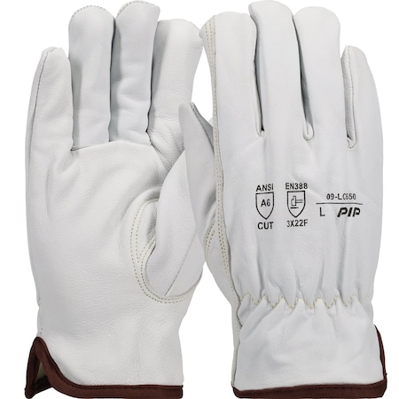 Pip Premium Top Grain Goatskin Leather Drivers Glove with A6 Aramid Blend Lining, Keystone Thumb, 12PK 09-LC650/3XL